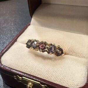 10K Variety Colored Sapphire Gold Ring